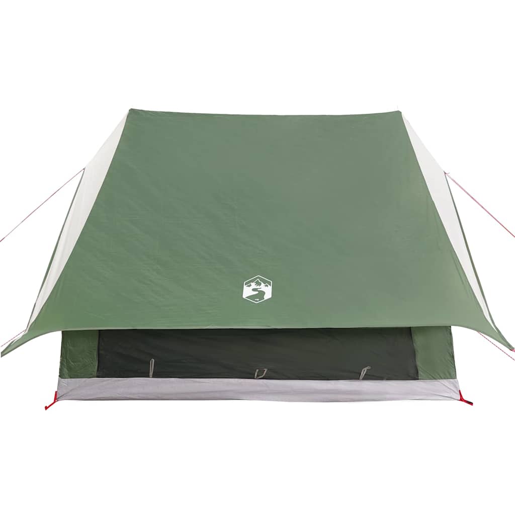 vidaXL Family Tent with Roof Green and White 256 x 256 x 185 cm