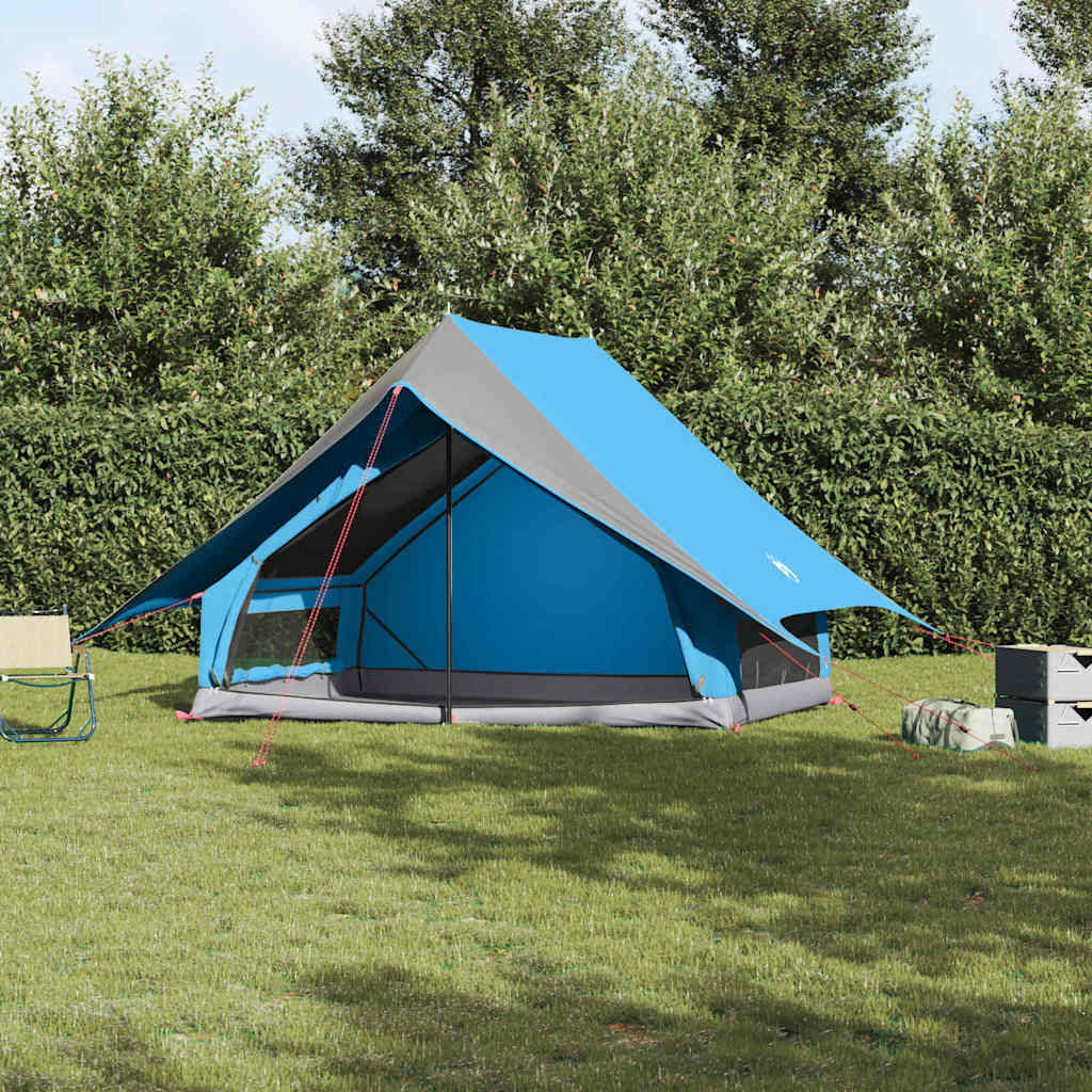 vidaXL Family Tent with Roof Blue and Grey 256 x 256 x 185 cm