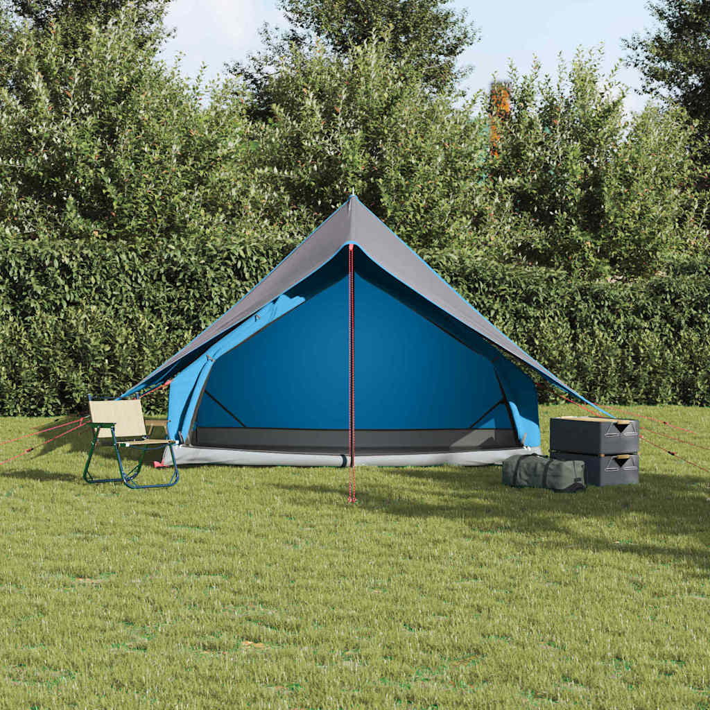 vidaXL Family Tent with Roof Blue and Grey 256 x 256 x 185 cm