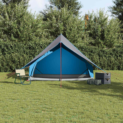 vidaXL Family Tent with Roof Blue and Grey 256 x 256 x 185 cm