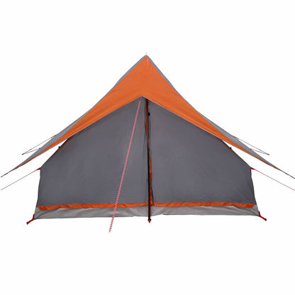 vidaXL Family Tent with Roof Grey and Orange 256 x 256 x 185 cm