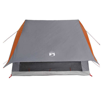 vidaXL Family Tent with Roof Grey and Orange 256 x 256 x 185 cm