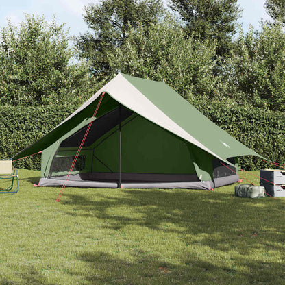 vidaXL Family Tent with Roof Green and White 315 x 286 x 200 cm