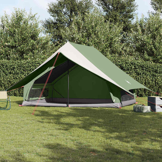 vidaXL Family Tent with Roof Green and White 315 x 286 x 200 cm