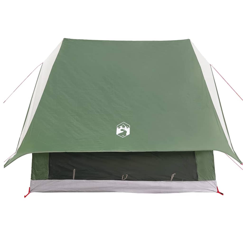 vidaXL Family Tent with Roof Green and White 315 x 286 x 200 cm