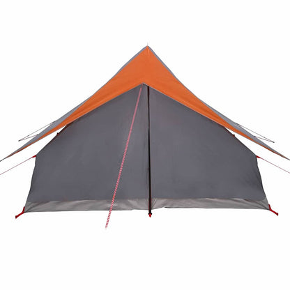 vidaXL Family Tent with Roof Grey and Orange 315 x 286 x 200 cm