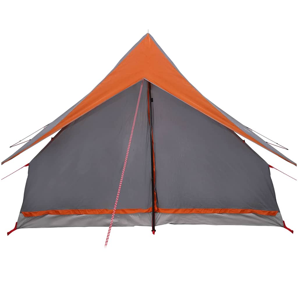 vidaXL Family Tent with Roof Grey and Orange 315 x 286 x 200 cm