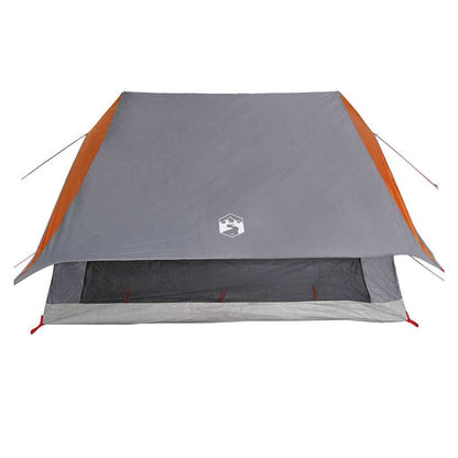 vidaXL Family Tent with Roof Grey and Orange 315 x 286 x 200 cm