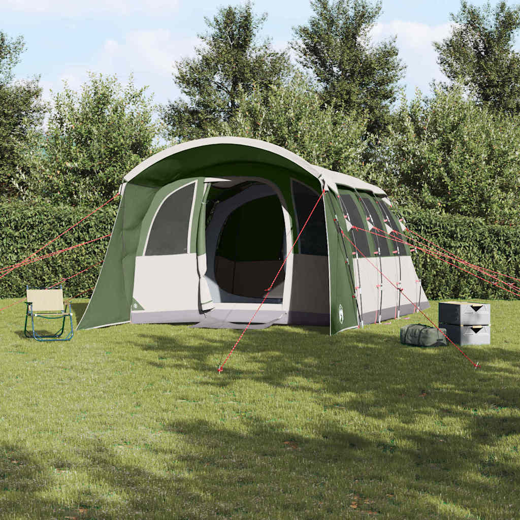 vidaXL Family Tent with Roof Green and White 576 x 325 x 213 cm