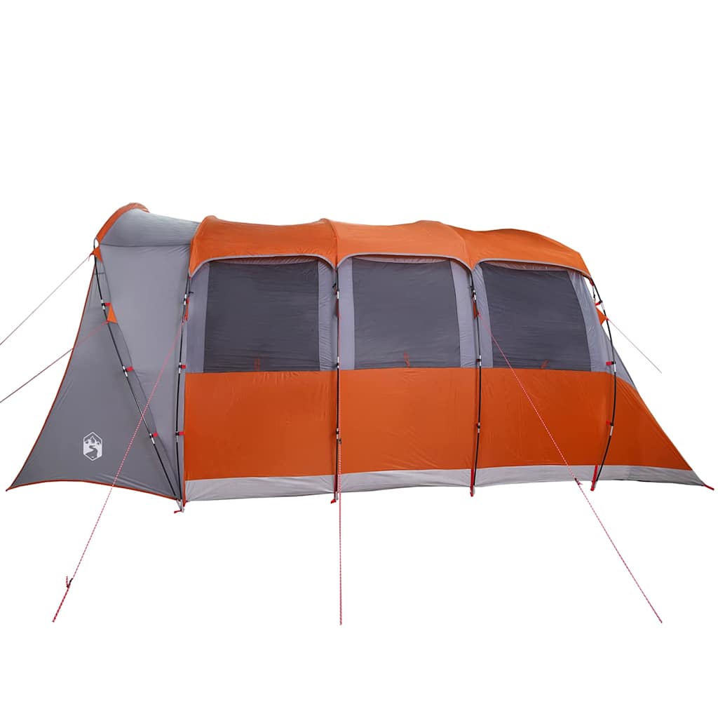 vidaXL Family Tent with Roof Grey and Orange 576 x 325 x 213 cm