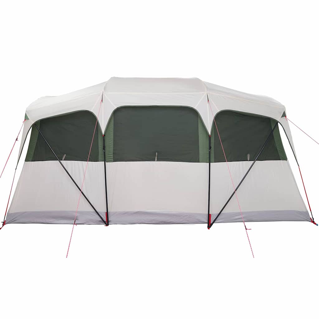 vidaXL Family Tent with Roof White and Green 435 x 255 x 216 cm