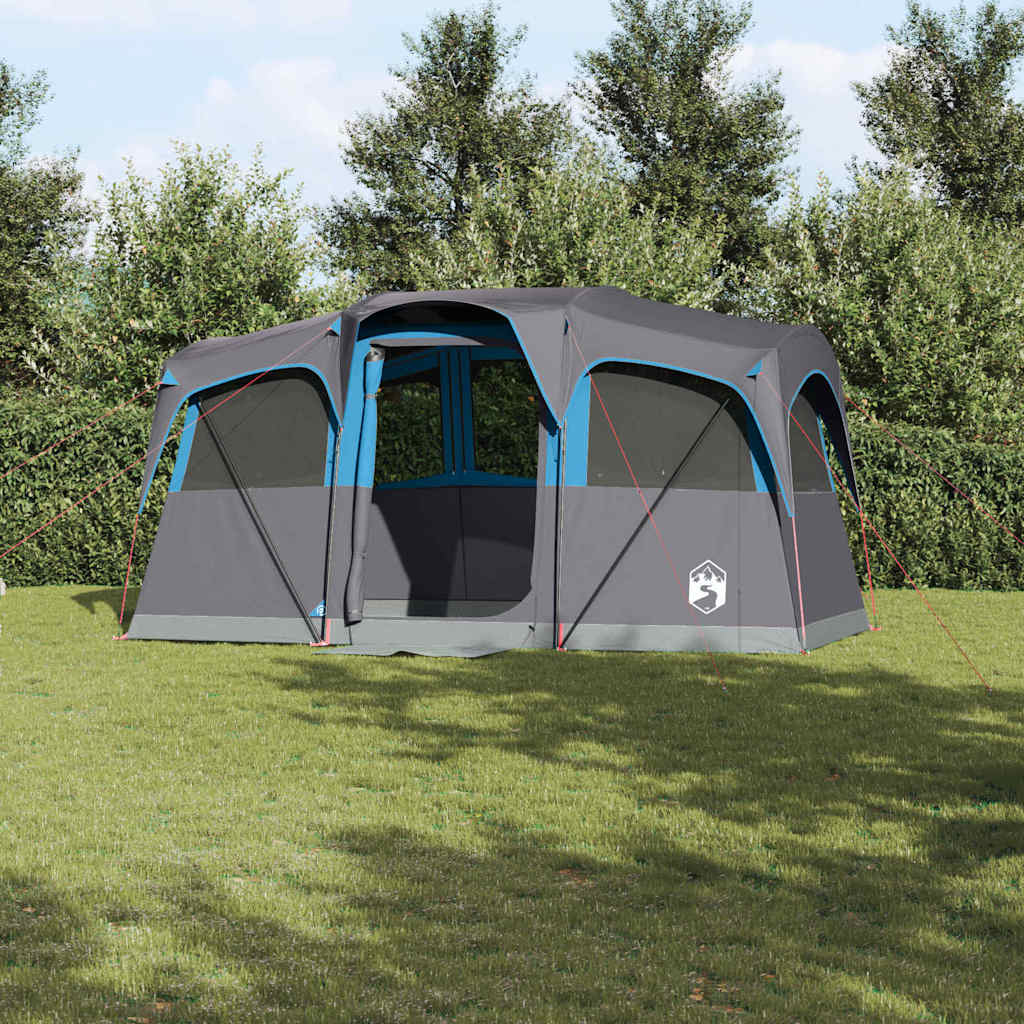 vidaXL Family Tent with Roof Blue and Grey 435 x 255 x 216 cm