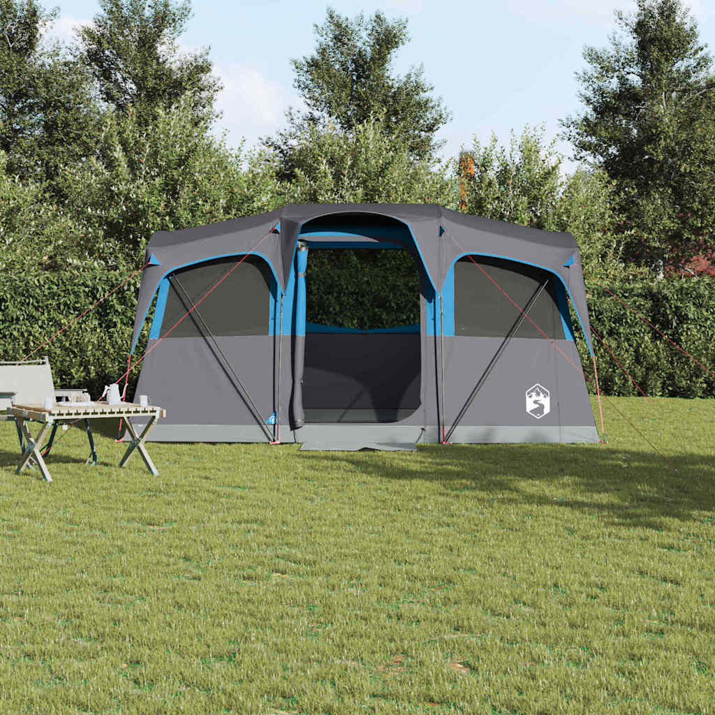 vidaXL Family Tent with Roof Blue and Grey 435 x 255 x 216 cm