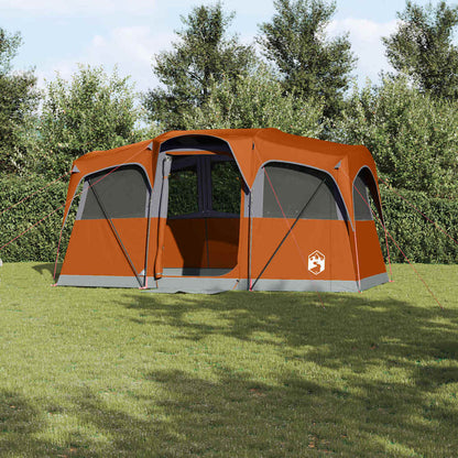 vidaXL Family Tent with Roof Orange and Orange 435 x 255 x 216 cm