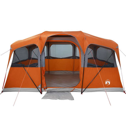 vidaXL Family Tent with Roof Orange and Orange 435 x 255 x 216 cm