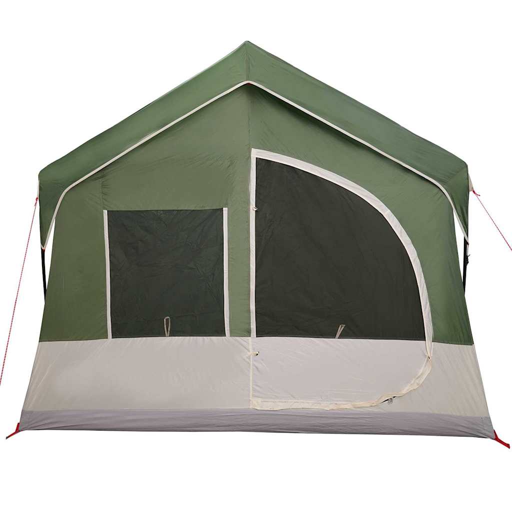 vidaXL Family Tent Green and White 620 x 322 x 240 cm Polyester