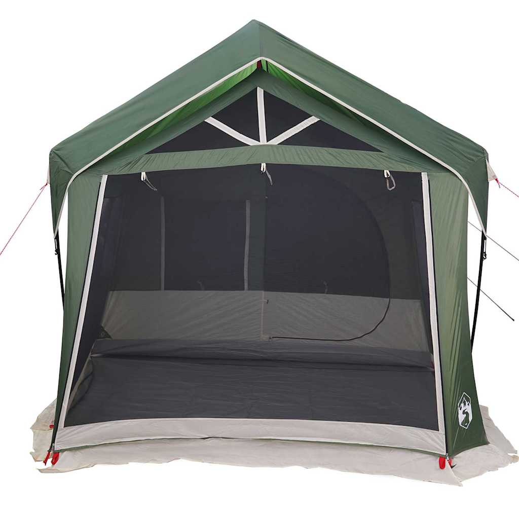 vidaXL Family Tent Green and White 620 x 322 x 240 cm Polyester