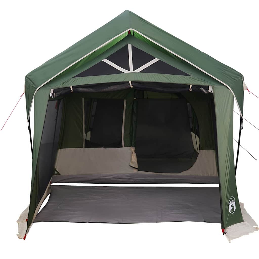 vidaXL Family Tent Green and White 620 x 322 x 240 cm Polyester