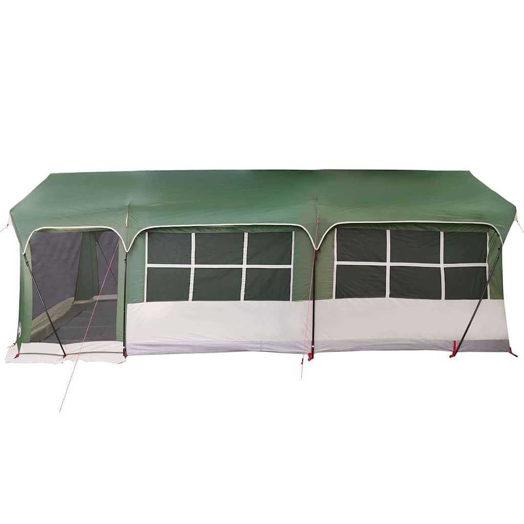 vidaXL Family Tent Green and White 620 x 322 x 240 cm Polyester