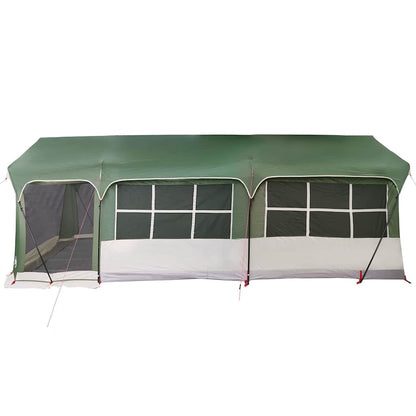 vidaXL Family Tent Green and White 620 x 322 x 240 cm Polyester