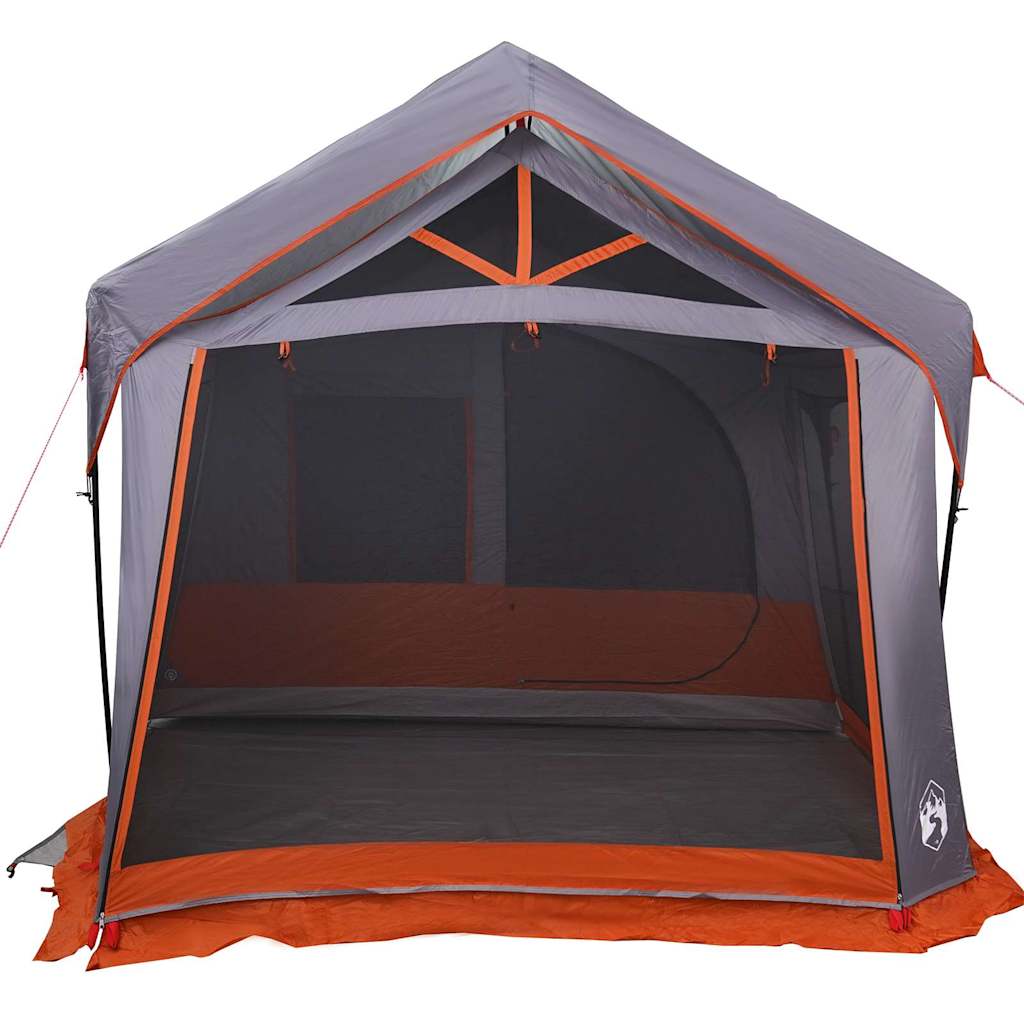 vidaXL Family Tent Grey and Orange 620 x 322 x 240 cm Polyester