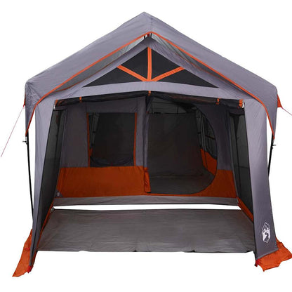vidaXL Family Tent Grey and Orange 620 x 322 x 240 cm Polyester