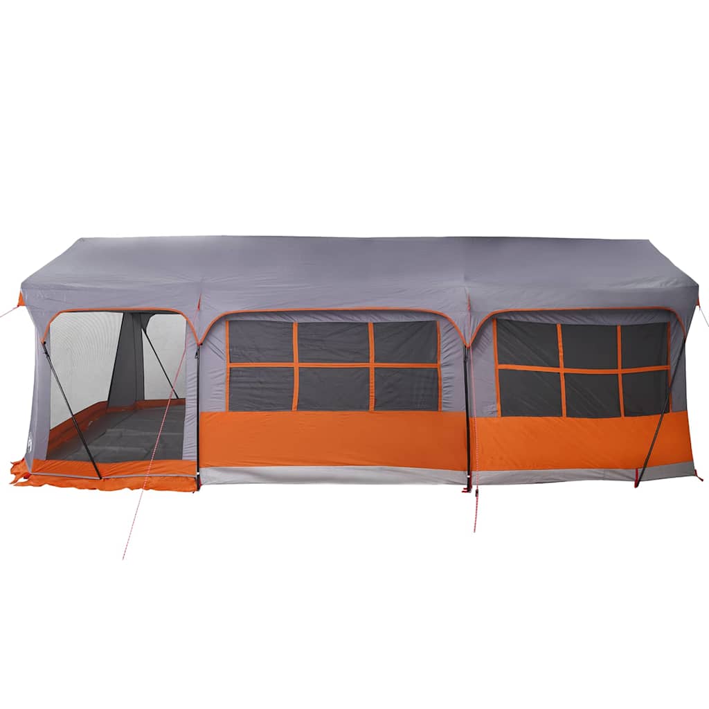 vidaXL Family Tent Grey and Orange 620 x 322 x 240 cm Polyester
