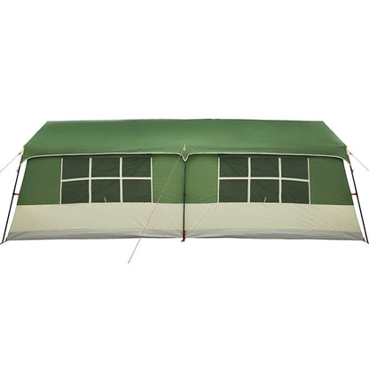 vidaXL Family Tent with Roof Green and Beige 622 x 295 x 238 cm
