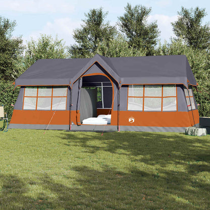 vidaXL Family Tent with Roof Grey and Orange 622 x 295 x 238 cm