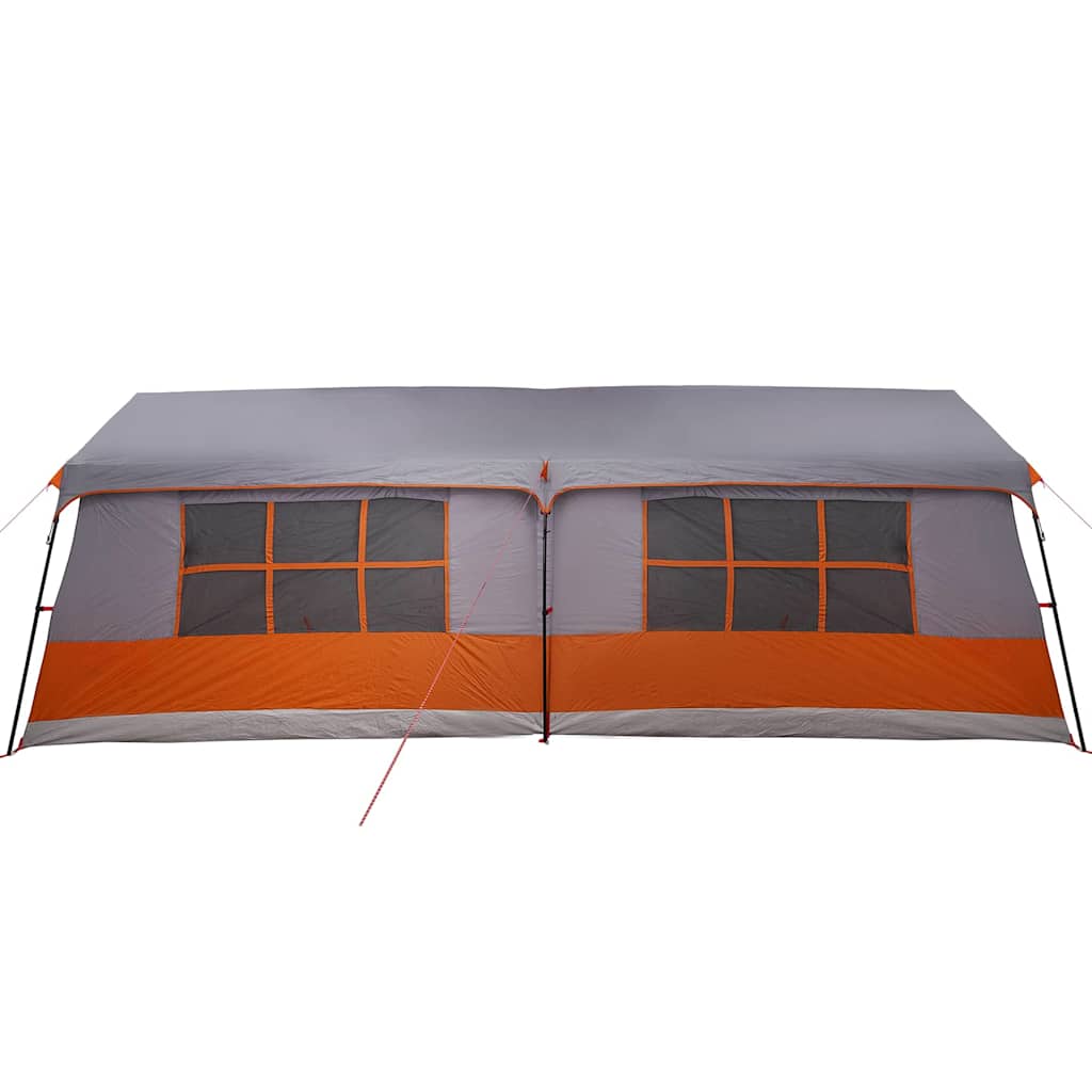 vidaXL Family Tent with Roof Grey and Orange 622 x 295 x 238 cm