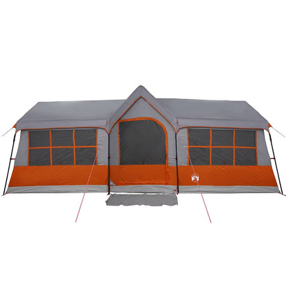 vidaXL Family Tent with Roof Grey and Orange 622 x 295 x 238 cm