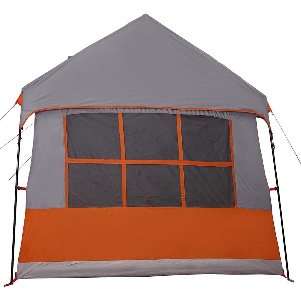vidaXL Family Tent with Roof Grey and Orange 622 x 295 x 238 cm