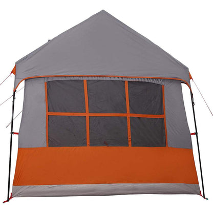 vidaXL Family Tent with Roof Grey and Orange 622 x 295 x 238 cm