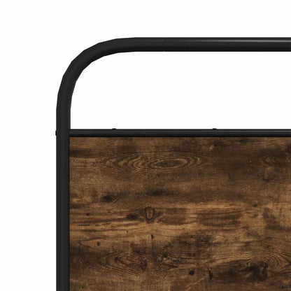 vidaXL Metal Bed Frame without Mattress Smoked Oak 180x200 cm Super King