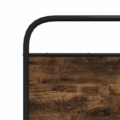 vidaXL Metal Bed Frame without Mattress Smoked Oak 150x200 cm King Size