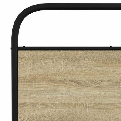 vidaXL Metal Bed Frame without Mattress Sonoma Oak 180x200 cm Super King