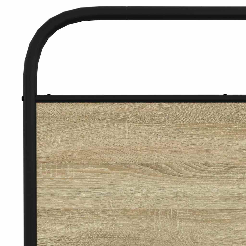 vidaXL Metal Bed Frame without Mattress Sonoma Oak 200x200 cm
