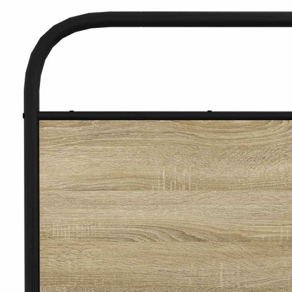 vidaXL Metal Bed Frame without Mattress Sonoma Oak 160x200 cm
