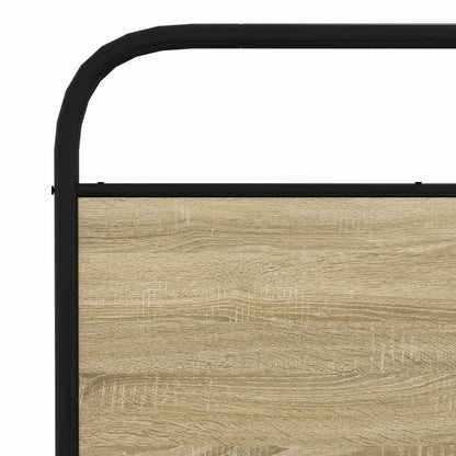 vidaXL Metal Bed Frame without Mattress Sonoma Oak 193x203 cm