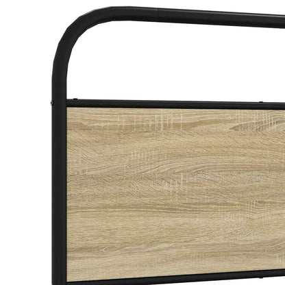 vidaXL Metal Bed Frame without Mattress Sonoma Oak 193x203 cm