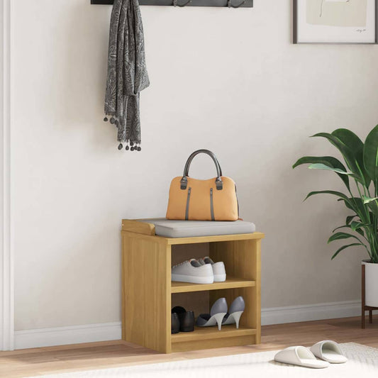 vidaXL Hallway Bench "SANDNES" 45x40x50 cm Solid Wood Pine