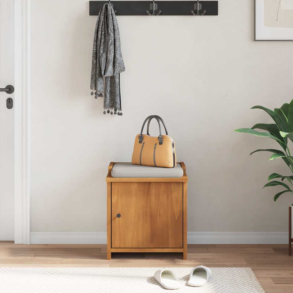 vidaXL Hallway Bench "SANDNES" 45x40x50 cm Solid Wood Pine