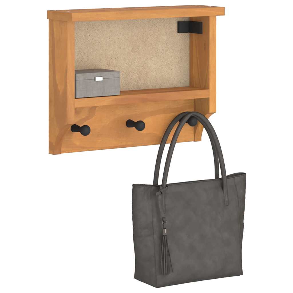 vidaXL Wall-mounted Coat Rack "SANDNES" 45x12x35 cm Solid Wood Pine