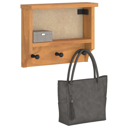 vidaXL Wall-mounted Coat Rack "SANDNES" 45x12x35 cm Solid Wood Pine