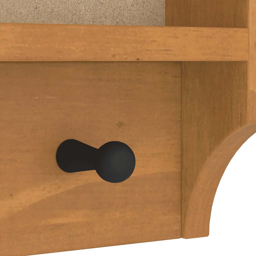 vidaXL Wall-mounted Coat Rack SANDNES 45x12x35 cm Solid Wood Pine
