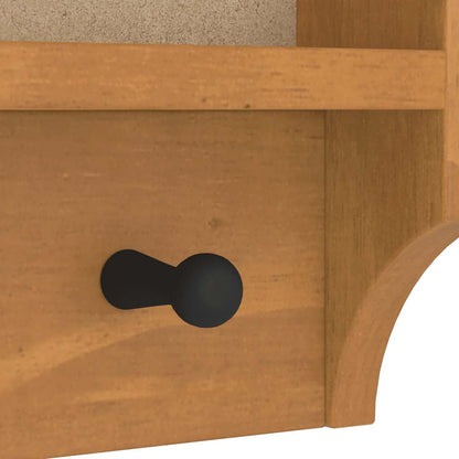 vidaXL Wall-mounted Coat Rack SANDNES 45x12x35 cm Solid Wood Pine