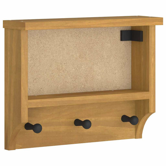 vidaXL Wall-mounted Coat Rack "SANDNES" 45x12x35 cm Solid Wood Pine