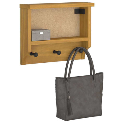 vidaXL Wall-mounted Coat Rack "SANDNES" 45x12x35 cm Solid Wood Pine