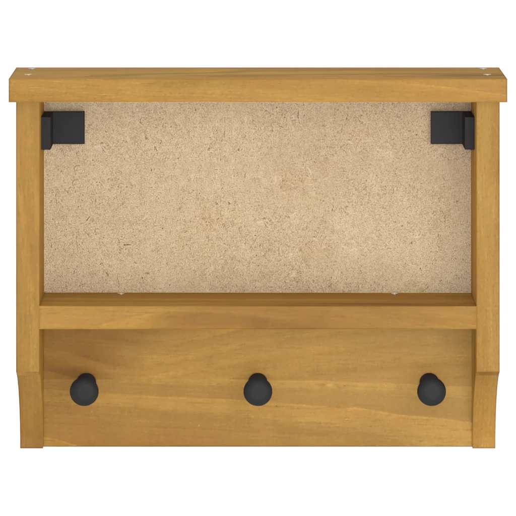 vidaXL Wall-mounted Coat Rack "SANDNES" 45x12x35 cm Solid Wood Pine