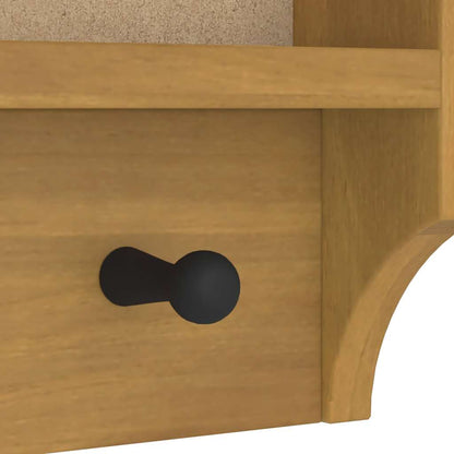 vidaXL Wall-mounted Coat Rack "SANDNES" 45x12x35 cm Solid Wood Pine